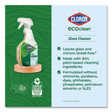 Clorox® Clorox Pro EcoClean Glass Cleaner, Unscented, 32 oz Spray Bottle, 9/Carton (CLO60277CT) Case of 9