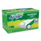 Swiffer® Wet Refill Cloths, 10 x 8, Lavender Vanilla and Comfort, White, 36/Carton (PGC55311) Case of 36