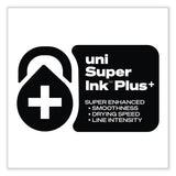 uniball® 207 Plus+ Gel Pen, Retractable, Medium 0.7 mm, Black Ink, Black Barrel, Dozen (UBC70462) 1 Dozen