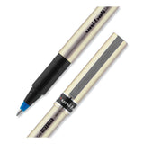 uniball® Deluxe Roller Ball Pen, Stick, Fine 0.7 mm, Blue Ink, Champagne/Black/Blue Barrel, Dozen (UBC60053) 1 Dozen
