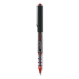 uniball® VISION Roller Ball Pen, Stick, Extra-Fine 0.5 mm, Red Ink, Gray/Red Barrel, Dozen (UBC60117) 1 Dozen