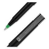 uniball® Roller Ball Pen, Stick, Extra-Fine 0.5 mm, Green Ink, Black/Green Barrel, Dozen (UBC60154) 1 Dozen