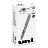 uniball® VISION Roller Ball Pen, Stick, Fine 0.7 mm, Violet Ink, Silver/Violet/Clear Barrel, Dozen (UBC60382) 1 Dozen