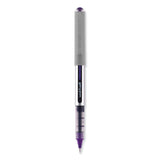 uniball® VISION Roller Ball Pen, Stick, Fine 0.7 mm, Violet Ink, Silver/Violet/Clear Barrel, Dozen (UBC60382) 1 Dozen