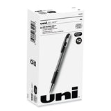 uniball® Signo GRIP Gel Pen, Stick, Medium 0.7 mm, Black Ink, Clear/Black/Silver Barrel, Dozen (UBC65450) 1 Dozen