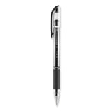 uniball® Signo GRIP Gel Pen, Stick, Medium 0.7 mm, Black Ink, Clear/Black/Silver Barrel, Dozen (UBC65450) 1 Dozen