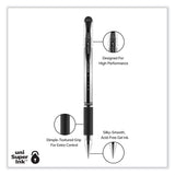 uniball® Signo GRIP Gel Pen, Stick, Medium 0.7 mm, Black Ink, Clear/Black/Silver Barrel, Dozen (UBC65450) 1 Dozen