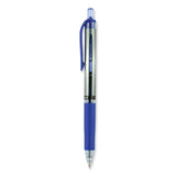 uniball® Signo Gel Pen, Retractable, Medium 0.7 mm, Blue Ink, Silver/Blue Barrel, Dozen (UBC65941) 1 Dozen