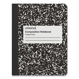 Universal® Composition Book, Medium/College Rule, Black Marble Cover, (100) 9.75 x 7.5 Sheets, 6/Pack (UNV20946) Pack of 6