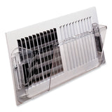 deflecto® Adjustable Sidewall Register Air Deflector, 10 x 3 x 5.5, Clear (DEF51) Each
