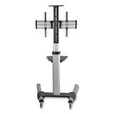 Tripp Lite Flat Panel Floor Stand, Tilt Range: -12 to +5, Metal, 1 Shelf, 110 lb Capacity, 32.6" x 27.6" x 81.5", Silver/Black (TRPDMCS3270XP) Each