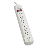 Tripp Lite Protect It! Surge Protector, 7 AC Outlets, 6 ft Cord, 1,080 J, Light Gray (TRPSTRIKER) Each