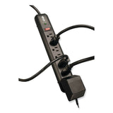 Tripp Lite Protect It! Surge Protector, 7 AC Outlets, 4 ft Cord, 1,080 J, Black (TRPTLP74RB) Each