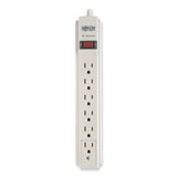 Tripp Lite Protect It! Surge Protector, 6 AC Outlets, 6 ft Cord, 790 J, Light Gray (TRPTLP606) Each