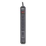 Tripp Lite Protect It! Surge Protector, 6 AC Outlets/2 USB Ports, 6 ft Cord, 990 J, Black (TRPTLP606USBB) Each