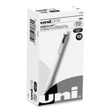 uniball® uniONE Gel Pen, Retractable, Medium 0.7 mm, Black Ink, White/Black Barrel, Dozen (UBC70362) 1 Dozen