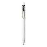 uniball® uniONE Gel Pen, Retractable, Medium 0.7 mm, Black Ink, White/Black Barrel, Dozen (UBC70362) 1 Dozen