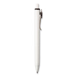 uniball® uniONE Gel Pen, Retractable, Medium 0.7 mm, Black Ink, White/Black Barrel, Dozen (UBC70362) 1 Dozen