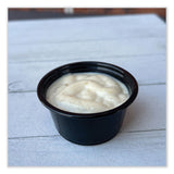 Boardwalk® Souffle/Portion Cups, 3.25 oz, Polypropylene, Black, 2,500/Carton (BWKPRTN325BL) Case of 2500