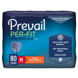 Prevail® Per-Fit® Male Adult Absorbent Underwear Pull On with Tear Away Seams Medium Disposable Heavy Absorbency (881919_CS) 80/CS