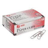 ACCO Paper Clips, #1, Smooth, Silver, 100 Clips/Box, 10 Boxes/Pack (ACC72380) 10 Boxes of 100