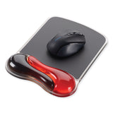 Kensington® Duo Gel Wave Mouse Pad with Wrist Rest, 9.37 x 13, Red (KMW62402) Each