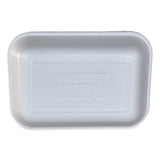 GEN Meat Trays, #2. 8.5 x 6.03 x 1.11, White, 500/Carton (GEN2WH)
