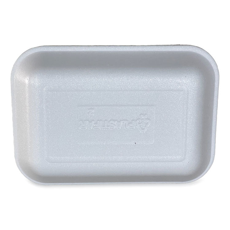 GEN Meat Trays, #2. 8.5 x 6.03 x 1.11, White, 500/Carton (GEN2WH)