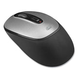 Adesso iMouse A10 Antimicrobial Wireless Mouse, 2.4 GHz Frequency/30 ft Wireless Range, Left/Right Hand Use, Black/Silver (ADEA10) Each