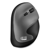 Adesso iMouse A20 Antimicrobial Vertical Wireless Mouse, 2.4 GHz Frequency/33 ft Wireless Range, Right Hand Use, Black/Granite (ADEA20) Each