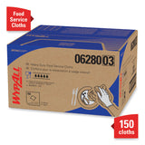 WypAll® X80 Foodservice Towel, Kimfresh Antimicrobial Hydroknit, 12 x 23.4, Unscented, White/Blue Stripe, 150/Carton (KCC06280) Box of 150