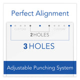 Swingline® 20-Sheet LightTouch Desktop Two- to Seven-Hole Punch, 9/32" Holes, Silver/Black (SWI74030) Each