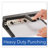 Swingline® 40-Sheet Heavy-Duty Two- to Seven-Hole Adjustable Heavy-Duty Paper Punch, 9/32" Holes, Black (SWI74440) Each