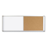 MasterVision® Combo Cubicle Workstation Dry Erase/Cork Board, 36 x 18, Tan/White Surface, Aluminum Frame (BVCXA10003700) Each