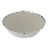 Boardwalk® Round Aluminum To-Go Containers with Lid, 48 oz, 9" Diameter x 1.66"h, Silver, 200/Carton (BWKROUND9COMBO) Case of 200