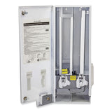 HOSPECO® Dual Sanitary Napkin/Tampon Dispenser, 25 Cent Coin Mechanism, 11.13 x 7.63 x 26.38, White/Blue (HOS125) Each