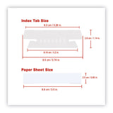 Universal® Hanging File Folder Plastic Index Tabs, 1/3-Cut, Clear, 3.7" Wide, 50/Pack (UNV43314) Pack of 50