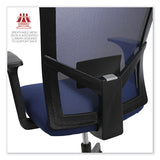 Workspace by Alera® Mesh Back Fabric Task Chair, Supports Up to 275 lb, 17.32" to 21.1" Seat Height, Navy Seat, Navy Back (ALEWS42B27) Each