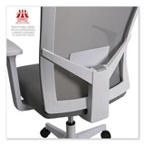 Workspace by Alera® Mesh Back Fabric Task Chair, Supports Up to 275 lb, 17.32" to 21.1" Seat Height, Gray Seat, Gray Back (ALEWS42B47) Each