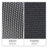Workspace by Alera® Mesh Back Fabric Task Chair, Supports Up to 275 lb, 17.32" to 21.1" Seat Height, Black Seat, Black Back (ALEWS42B17) Each