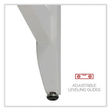 Workspace by Alera® L-Shaped Farmhouse Desk, 58.27" x 58.27" x 29.53", Gray/White (ALEWSF5959GY) Each