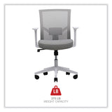 Workspace by Alera® Mesh Back Fabric Task Chair, Supports Up to 275 lb, 17.32" to 21.1" Seat Height, Gray Seat, Gray Back (ALEWS42B47) Each