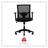Workspace by Alera® Mesh Back Fabric Task Chair, Supports Up to 275 lb, 17.32" to 21.1" Seat Height, Black Seat, Black Back (ALEWS42B17) Each