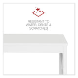Workspace by Alera® L-Shaped Farmhouse Desk, 58.27" x 58.27" x 29.53", White (ALEWSF5959WT) Each