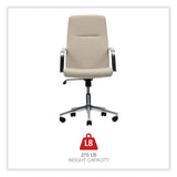 Workspace by Alera® Leather Task Chair, Supports Up to 275 lb, 18.19" to 21.93" Seat Height, White Seat, White Back (ALEWS4106) Each