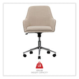 Workspace by Alera® Mid-Century Task Chair, Supports Up to 275 lb, 18.9" to 22.24" Seat Height, Cream Seat, Cream Back (ALEWS4251) Each