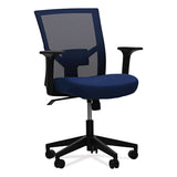 Workspace by Alera® Mesh Back Fabric Task Chair, Supports Up to 275 lb, 17.32" to 21.1" Seat Height, Navy Seat, Navy Back (ALEWS42B27) Each