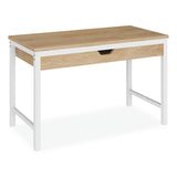 Workspace by Alera® Modern Writing Desk, 47.24" x 23.62" x 29.92", Beigewood/White (ALEWSWD4824WB) Each