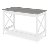 Workspace by Alera® Farmhouse Writing Desk, 47.24" x 23.62" x 29.53", Gray (ALEWSF4824GY) Each