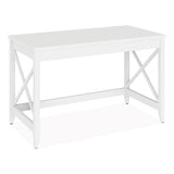 Workspace by Alera® Farmhouse Writing Desk, 47.24" x 23.62" x 29.53", White (ALEWSF4824WT) Each